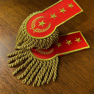 Gros sur mesure général major uniforme tissé à la main épaulettes insignes d'épaule patchs d'épaulette tissés à des prix bas - Product Image 4