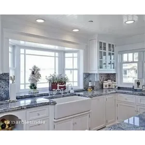 Losa y azulejo de granito blanco americano, superficie pulida y flameada, diseño industrial moderno para uso en exteriores - Product Image 4