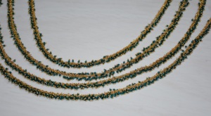 Top Quality Gold plated wire wrapped green quartz Hydro beads <b>Rosary</b> Chain, Thick <b>Rosary</b> Beaded Chain for Jewelry Finding - Product Image 3
