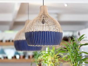 Lámpara Colgante LED Vintage Hecha a Mano de Ratán y Hierro, en Oferta, con Tamaño y Color Personalizables - Product Image 4
