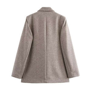 Chaqueta Universitaria de Lana para Hombre, Invierno 2024, Nueva Moda Casual, Un Botón, Transpirable, Secado Rápido, Elegante, Ropa de Calle, Logotipo Frontal, 100% Lana - Product Image 2