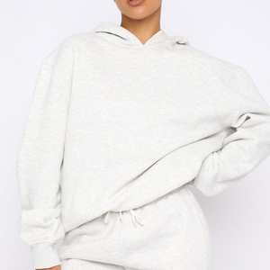 เสื้อมีฮู้ดผ้าฟลีซปักลายกราฟิกสำหรับทุกเพศเสื้อฮู้ดแบบถักโอเวอร์ไซส์ดีไซน์ออกแบบโลโก้ได้ตามต้องการ - Product Image 3