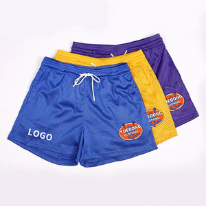 กางเกงขาสั้นวิ่งผู้ชายไซส์ใหญ่สไตล์วินเทจรักษ์โลก ผ้าตาข่าย รับสกรีนโลโก้ เสื้อผ้าสตรีทแวร์ฤดูร้อน สำหรับออกกำลังกาย ฟิตเนส มวย ยิม บาสเก็ตบอล - Product Image 1