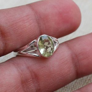 Nouveauté 925 argent Sterling plaqué naturel plaqué améthyste réglage 7x9mm bague à la main bijoux à la mode femmes bijoux - Product Image 6