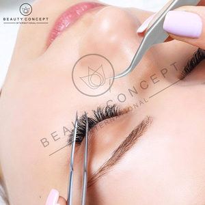 6 piezas de pinzas de extensión de pestañas internacionales de concepto de belleza pinzas de acero inoxidable pinzas de pestañas curvas rectas puntiagudas - Product Image 4