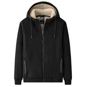 Manteau d'hiver épais en peluche à capuche pour hommes grande taille L-8XL décontracté agneau cachemire 100% coton nouveau sweat à capuche en cachemire Plus - Product Image 2