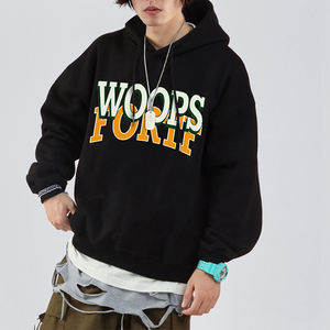 Factory Supply Cotton Polyester Puff Printing Heavyweight Blank Plain Embroidery Puff Printing Winter Unisex Custom <b>Hoodies</b> <b>Men</b> - Product Image 3