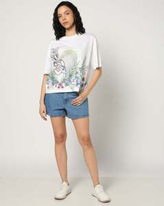 เสื้อยืดทรงบ็อกซี่สำหรับผู้หญิงขายดีประจำฤดูร้อน |   เสื้อยืดลำลองคอกลมแขนสั้นผ้าฝ้าย 100% ระบายอากาศได้ดี |   ชุดสตรีสั่งทำหลากสี - Product Image 2