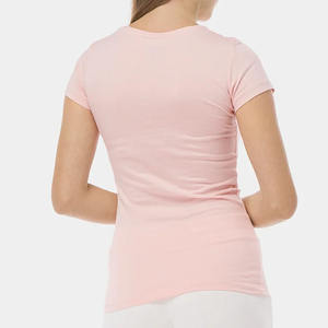 Camisetas de gran tamaño de moda de verano para mujer, ropa de calle de manga corta de punto personalizada de algodón 100%, diseño de Panel en blanco al por mayor para hombres - Product Image 3