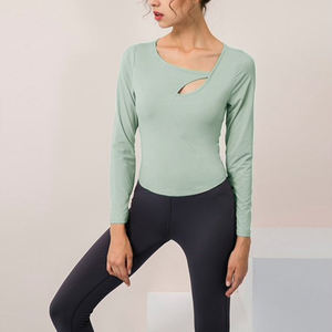 Col rond été manches courtes impression femmes chemises de danse/OEM séchage rapide femmes course chemises de danse pour l'entraînement - Product Image 4