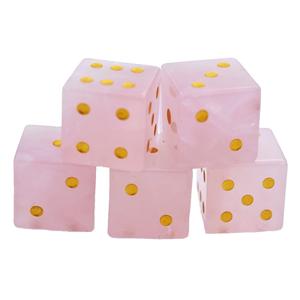 Dados de Piedra de Alta Calidad D6, Cubo de Cuarzo Rosa, Piedra Preciosa Natural, Dados de Cristal D6 con Puntos Grabados, Juego de Dados Personalizados, Mayorista Vikingo - Product Image 2