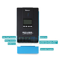Contrôleur de charge solaire MPPT Rover 60A avec prise en charge automatique du vent, systèmes 12V/24V/36V/48V, efficacité de 99,9 %, batterie gel, écran LCD, ROHS