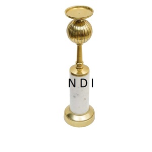 Bougeoir de pilier en métal en aluminium de décoration de fêtes de mariages et de fiançailles - Product Image 1