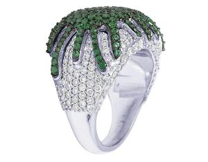 Anillo de moissanita de Plata de Ley 925 de lujo para hombre VVS ajuste de punta verde IGI certificado Hip Hop fiesta de boda diseño personalizado - Product Image 5