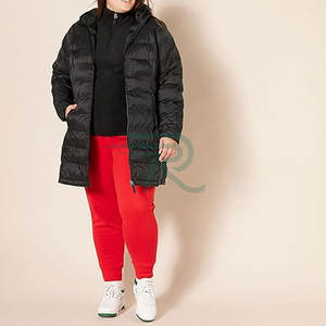 Abrigo Acolchado Largo para Mujer, Ligero, Impermeable, Transpirable, Elegante, con Decoración de Botones, Capucha Resistente al Agua, Plegable - Product Image 6