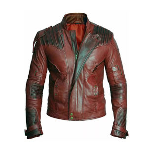 เสื้อแจ็กเก็ตหนังสำหรับผู้ชายเสื้อแจ็กเก็ตสำหรับนักแข่งรถสีเหลืองไม่มีแถบคาดเอวมีหลายสี - Product Image 6