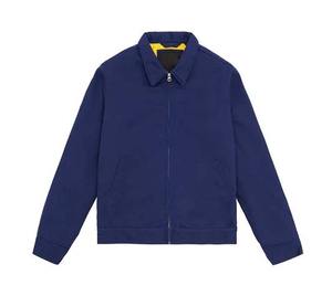 Haute qualité hommes décontracté mode fermeture éclair lourd 100% coton sergé conception de Logo personnalisé décontracté vêtements de travail toile Denim veste - Product Image 1