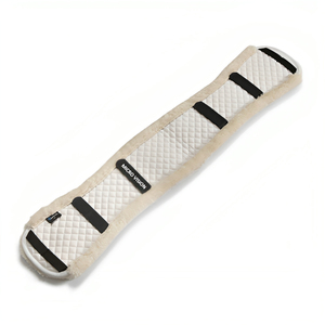 Sangle de dressage pour cheval en cuir synthétique et acier inoxydable, tendance, amortissante, soulage la pression, sangle anglaise en fourrure - Product Image 2