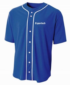 Maillot de baseball respirant grande taille en tissu 100 % polyester - Product Image 4