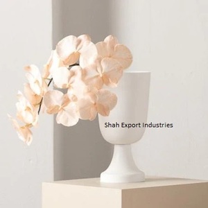 Diseño hecho a mano hogar y oficina florero de Metal decorativo maceta de mesa de hierro gris con Base estilo costero - Product Image 4