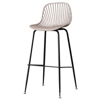 Tabouret de bar sans accoudoirs en plastique de style industriel minimaliste moderne pour cafés, réceptions, usage commercial et extérieur
