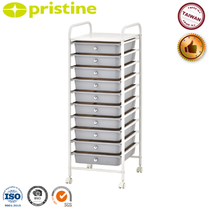 BLACK FRIDAY Home <b>Storage</b> Design 10 Drawer Colorful Plastic <b>Storage</b> <b>Trolley</b> on Wheels - Product Image 4