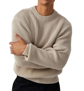 Suéter de Punto Vintage Personalizado para Hombre, Invierno 2025, Transpirable, de Algodón, y Prendas de Punto Personalizadas para Hombre - Product Image 1