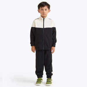 ชุดวอร์มลำลองใส่สบายสำหรับเด็กผู้ชายเด็กผู้หญิงแจ็คเก็ตแขนยาวมีซิปกางเกงผ้าฝ้ายโพลีเอสเตอร์ระบายอากาศได้ดีสำหรับฤดูหนาว - Product Image 1