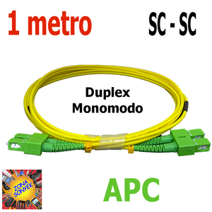 Cable de Fibra Óptica Monomodo SC APC de 1M G652D - Product Image 1