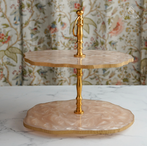 AK ที่วางเค้กทำจากทองเหลืองและเรซินหลากสีสำหรับตกแต่งคาเฟ่ปาร์ตี้วันเกิด - Product Image 2