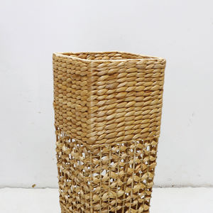 Artex Dong Thap Set of 2 Woven Seagrass Minimalist <b>Tall</b> Square Floor <b>Vase</b> for Anniversary <b>Decor</b> - Product Image 5