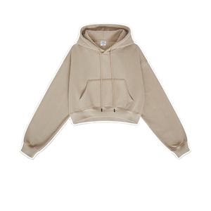 Women Crop Top <b>Hoodie</b> Logo Printing Long <b>Sleeve</b> Zipper <b>Hoodie</b> Sweatshirts Women Crop Top <b>Hoodie</b> Zipper up Cropped Custom Pockets - Product Image 5