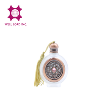 Parfum Arabe de Dubaï, Huile Attar du Moyen-Orient, Flacon Attrape-rêves à Pompon 20 ML, Sérigraphié Blanc