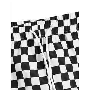 กางเกงขาสั้นเล่นกีฬาลำลองแบบมีเชือกผูกเอวกางเกงเย็บอัดพลีทแฟชั่นไฮสตรีท - Product Image 2