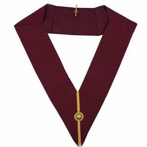 Collar Masónico Personalizado con Ribete Dorado, Collar de Regalia Ceremonial Bordado para Uniforme de Oficial de Logia Masónica - Product Image 3