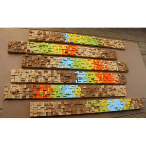 Large Rustic Modern <b>Wooden</b> Mosaic <b>Wall</b> Decor Unique <b>Wooden</b> <b>Wall</b> <b>Signs</b> - Product Image 1