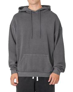 Sweat-shirt à capuche surdimensionné personnalisé pour homme, coupe droite, style streetwear, 100 % coton, hiver, logo brodé, vente en gros - Product Image 4