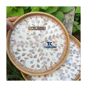 Hot <b>Sale</b> MOTHER OF PEARL TRAYS Handmade in Vietnam <b>for</b> Mauritius Interior Projects Custom Orders Welcome - Product Image 3