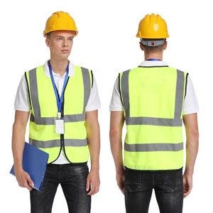 Gilet de travail de construction haute visibilité coloré gilet de sécurité gilet réfléchissant avec bandes réfléchissantes - Product Image 3