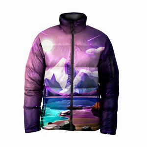 Custom Made Canvas Sublimation Bubble <b>Jacket</b> for Men Windproof Winter <b>Jacket</b> Wholesale Price High Quality - Product Image 1