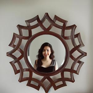 Espejo de pared tallado en madera hermoso y atractivo superventas para la decoración del hogar y el dormitorio - Product Image 6