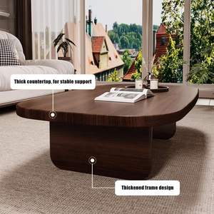 Table basse centrale ovale en bois pour salon Meubles de chambre les plus vendus pour l'hôtellerie disponibles à la vente à un prix abordable - Product Image 4