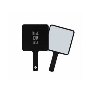Black Single-Sided Retro Desktop Hand <b>Mirror</b> Mini Makeup Cosmetic with Crystal Frame Portable and Foldable for Gift - Product Image 1