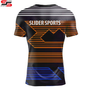 T-shirt de compression personnalisé à manches courtes pour enfant, logo de surf, MMA, BJJ, sublimé, design de Jiu Jitsu, créez votre propre rashguard personnalisé - Product Image 2