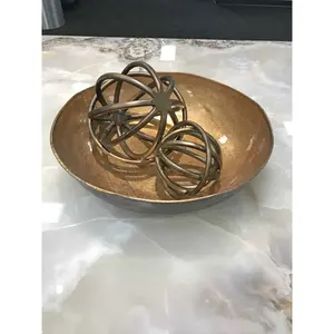 Tazón de Metal Pulido de Lujo Hecho a Mano, Artículo Decorativo de Tendencia Global, Accesorios de Comedor Plateados por Zahid Exports para Restaurantes, Seguro - Product Image 3