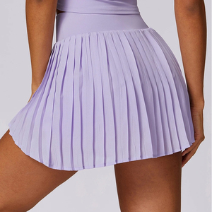 Jupe de tennis plissée taille haute respirante personnalisée 2026 pour femmes avec poches, tenue de sport, golf, pickleball - Product Image 2