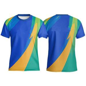 T-shirt de sport en maille tricotée unie, imprimé par sublimation, personnalisé en usine, 100 % coton biologique, séchage rapide, respirant, avec logo - Product Image 2