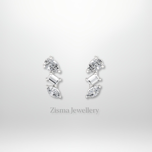 Pendientes de lujo con diamantes de pera y marquesa para mujer, oro de 14K y 18K, diamantes naturales VVS DEF con certificación GIA - Product Image 3