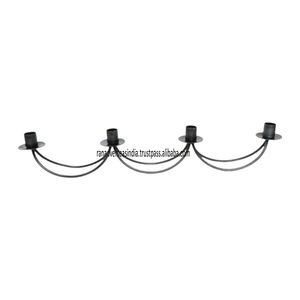 Venta al por mayor de fábrica, soporte de vela de hierro para 4 velas, duradero y elegante para decoración navideña rústica Vintage de Rana Overseas Inc - Product Image 5