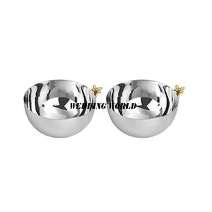 Cuenco de Chocolate de acero con acabado dorado, cuenco dulce hecho a mano de calidad Superior, cuenco de Chocolate de Metal decorativo de lujo - Product Image 3